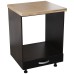 Corp pentru cuptor incorporabil cu sertar Zebra, Wenge/Negru, cu blat artar, 60 x 85 x 60 cm